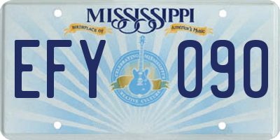MS license plate EFY090