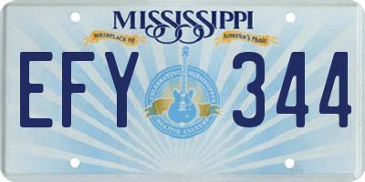 MS license plate EFY344