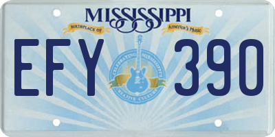 MS license plate EFY390