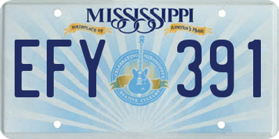 MS license plate EFY391