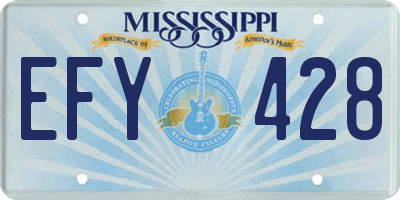 MS license plate EFY428