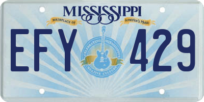 MS license plate EFY429