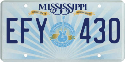 MS license plate EFY430