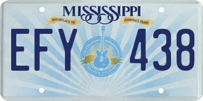 MS license plate EFY438