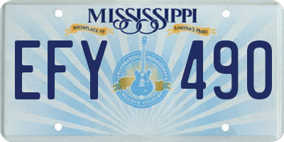 MS license plate EFY490