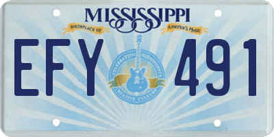 MS license plate EFY491