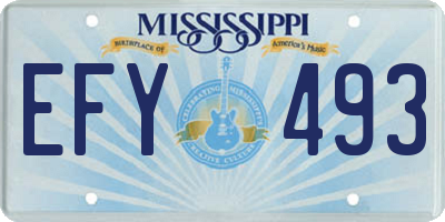 MS license plate EFY493