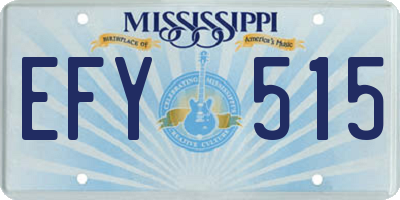 MS license plate EFY515