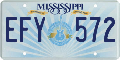 MS license plate EFY572