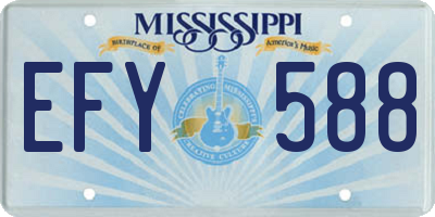 MS license plate EFY588