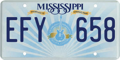 MS license plate EFY658
