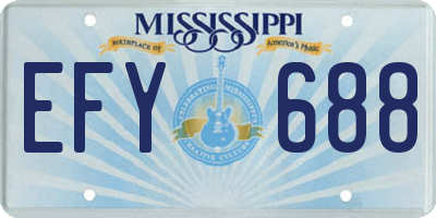 MS license plate EFY688