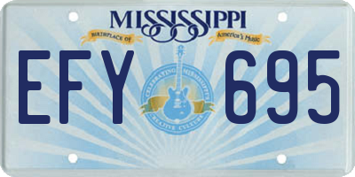 MS license plate EFY695