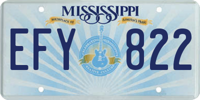 MS license plate EFY822