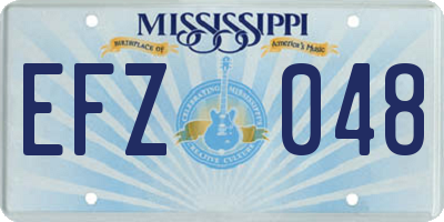 MS license plate EFZ048