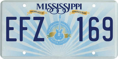 MS license plate EFZ169