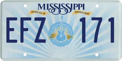 MS license plate EFZ171