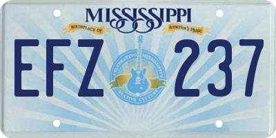 MS license plate EFZ237