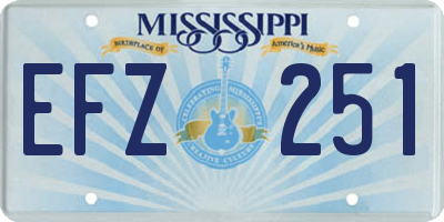 MS license plate EFZ251