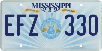 MS license plate EFZ330