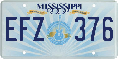 MS license plate EFZ376