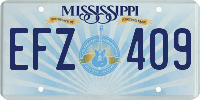 MS license plate EFZ409
