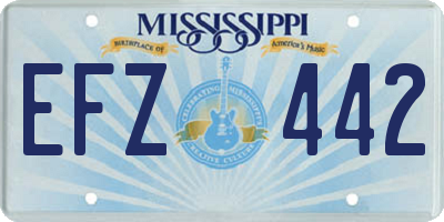MS license plate EFZ442