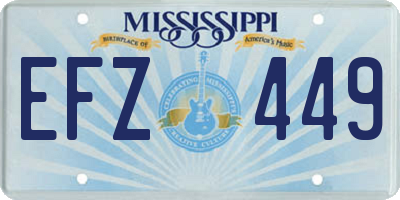 MS license plate EFZ449