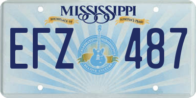 MS license plate EFZ487