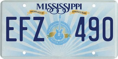 MS license plate EFZ490