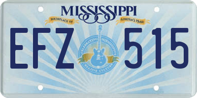 MS license plate EFZ515
