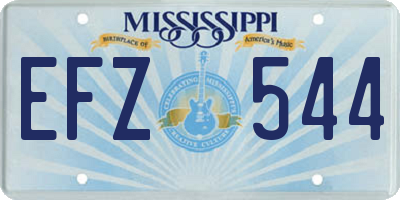 MS license plate EFZ544