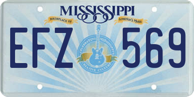MS license plate EFZ569