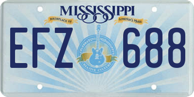 MS license plate EFZ688