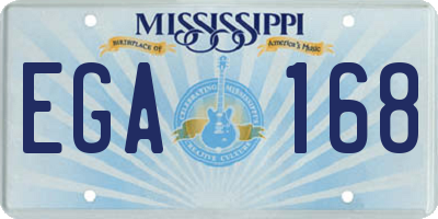 MS license plate EGA168