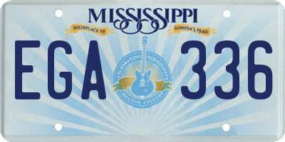 MS license plate EGA336