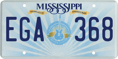 MS license plate EGA368