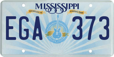 MS license plate EGA373