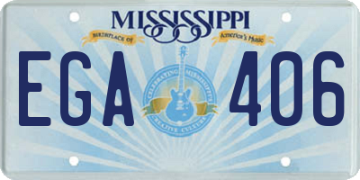 MS license plate EGA406