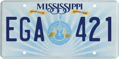 MS license plate EGA421