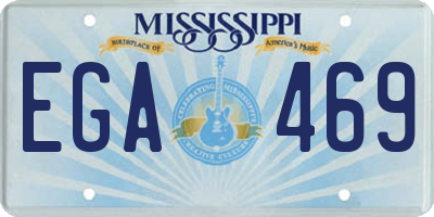 MS license plate EGA469