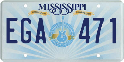 MS license plate EGA471