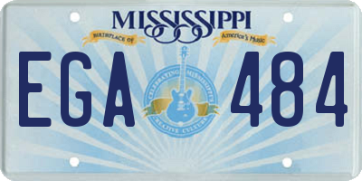 MS license plate EGA484
