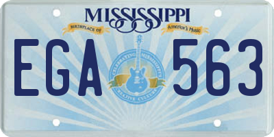 MS license plate EGA563