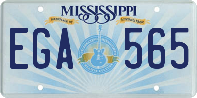 MS license plate EGA565