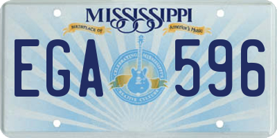 MS license plate EGA596