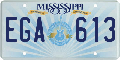 MS license plate EGA613