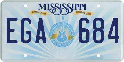 MS license plate EGA684