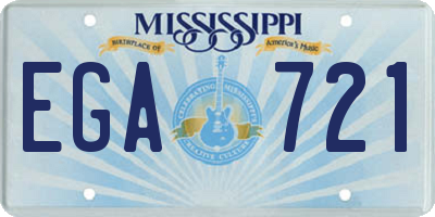 MS license plate EGA721