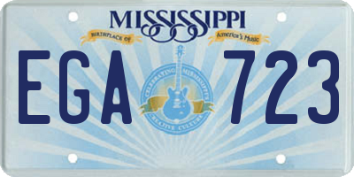 MS license plate EGA723